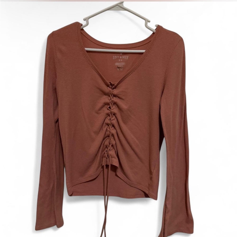 Women's Pink Ruched Top